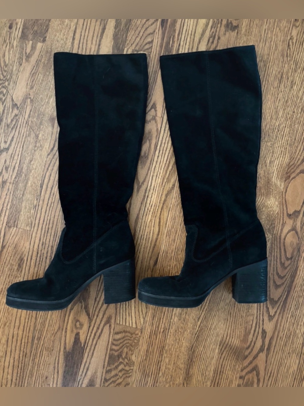 Zodiac Padma knee-high boots in black suede leather 9.5 US